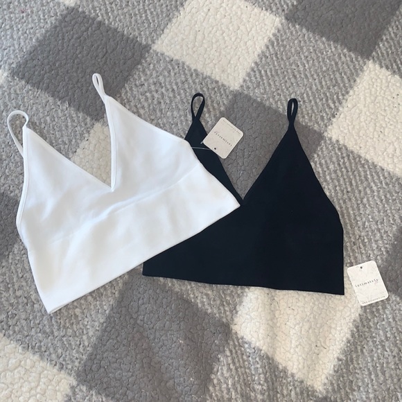 Free People Other - Free people black and white bralette set size medium/ large women